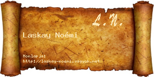 Laskay Noémi névjegykártya