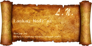 Laskay Noémi névjegykártya